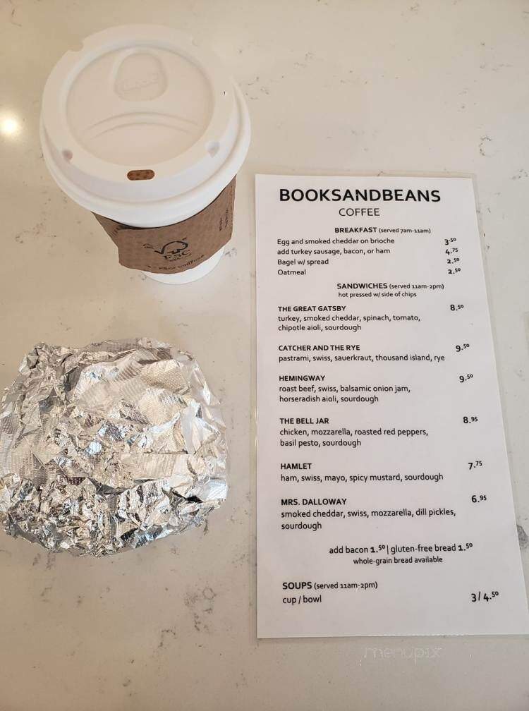 Books and Beans - Rocky Mount, NC menu_pic