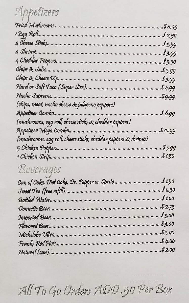 Red Dog Saloon Bar & Grill - Jackson, TN menu_pic