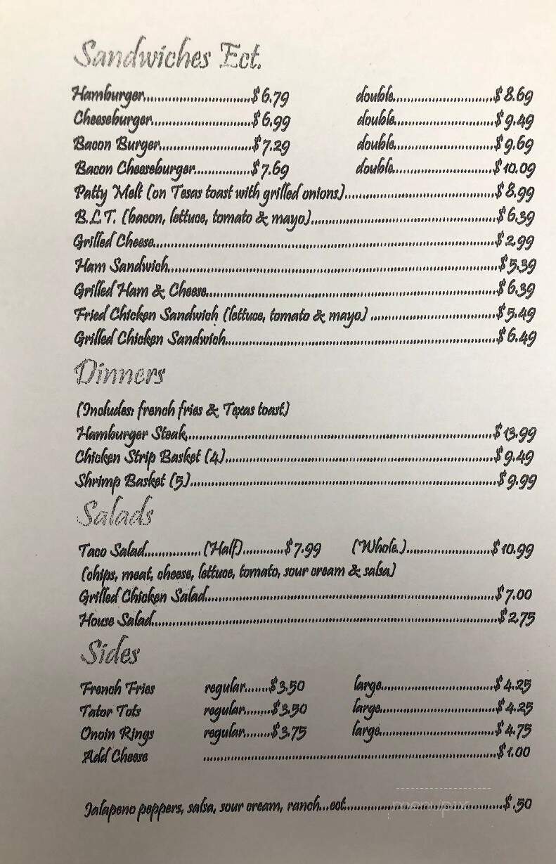 Red Dog Saloon Bar & Grill - Jackson, TN menu_pic