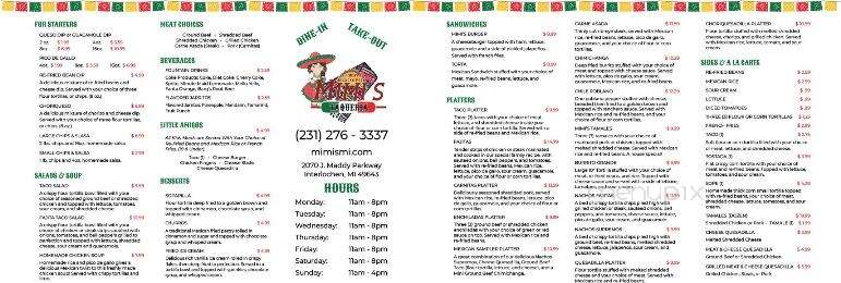 Mimi's Taqueria - Interlochen, MI menu_pic