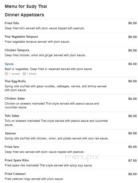 Sudy Thai - Delmar, NY menu_pic