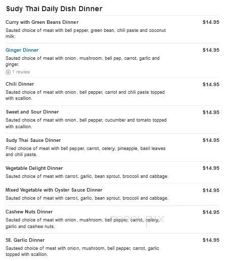Sudy Thai - Delmar, NY menu_pic