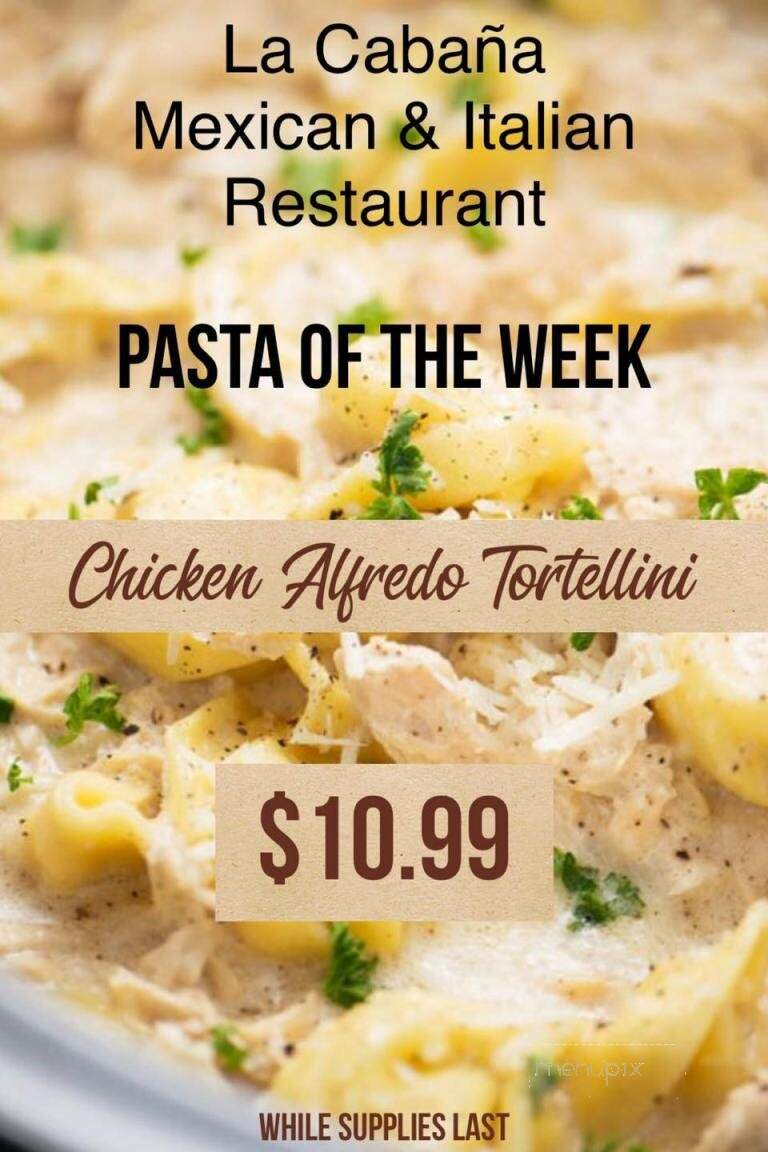 LaCabana Mexican & Italian Restaurant & Cantina - Spooner, WI menu_pic