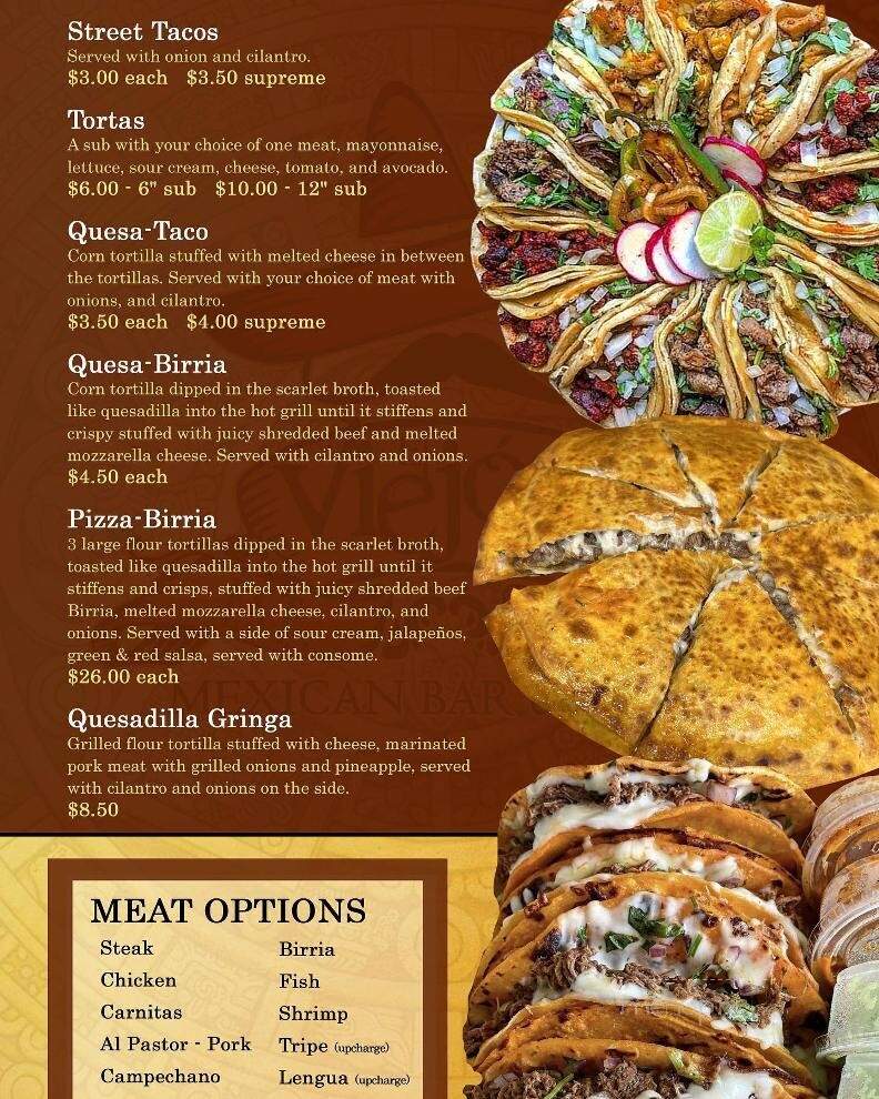 El Viejon Mexican Street Tacos - Toledo, OH menu_pic