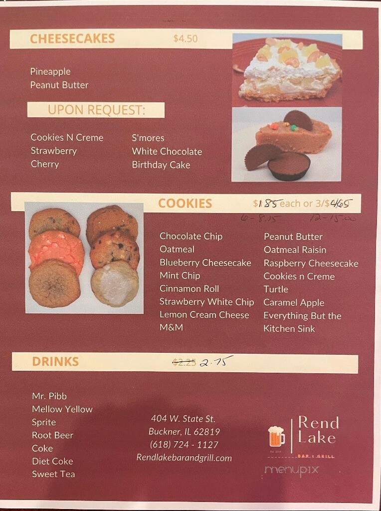 Rend Lake Liquors Bar and Grill - Buckner, IL menu_pic