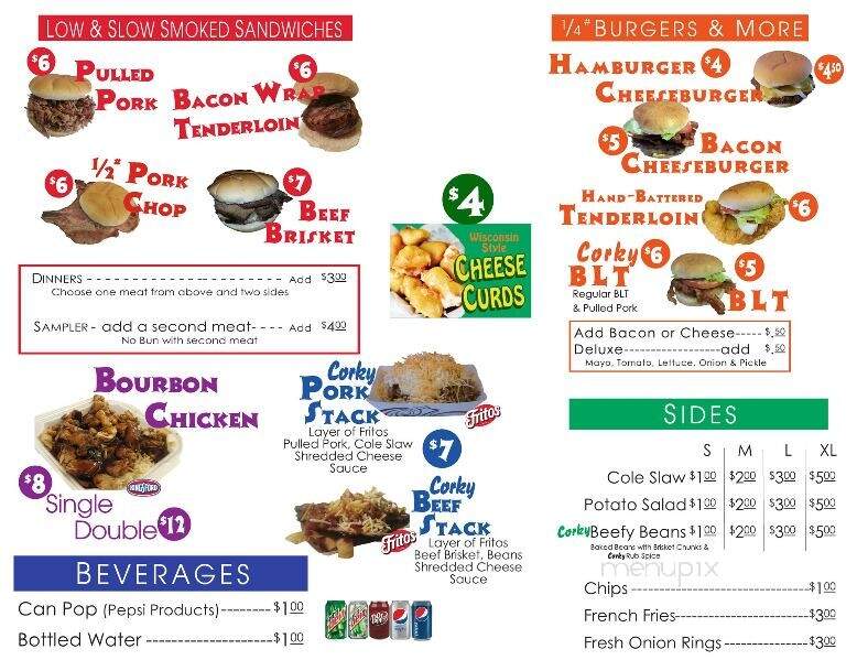 Corky Que - Chillicothe, OH menu_pic