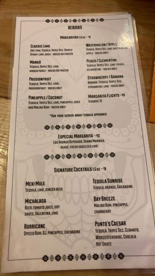 Los Puntos Cantina - Point Edward, ON menu_pic