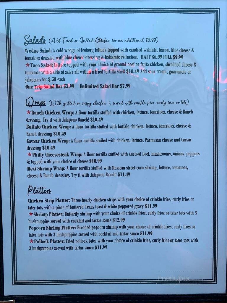 Tuck Point Bar & Grill - Ravenwood, MO menu_pic