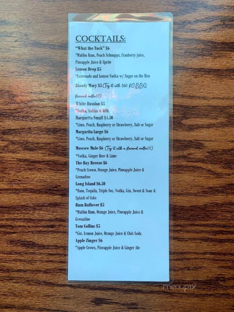 Tuck Point Bar & Grill - Ravenwood, MO menu_pic