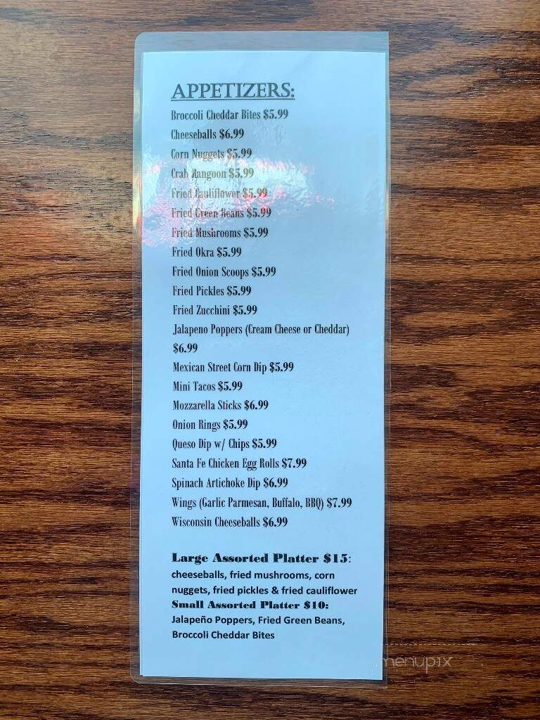 Tuck Point Bar & Grill - Ravenwood, MO menu_pic