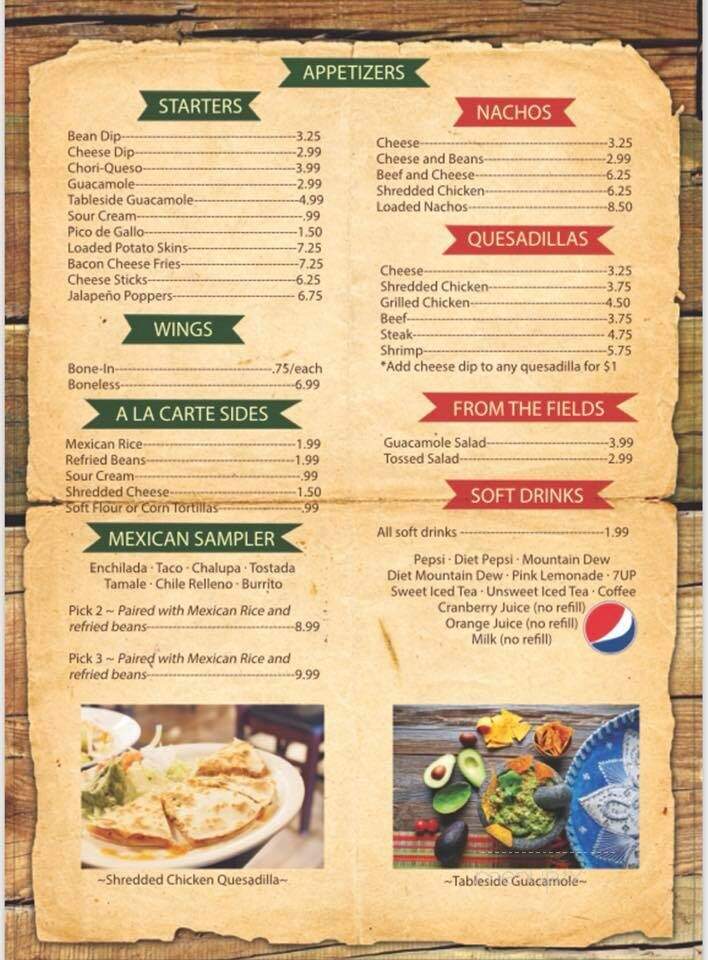 Si Senor Mexican Restaurant - Corbin, KY menu_pic