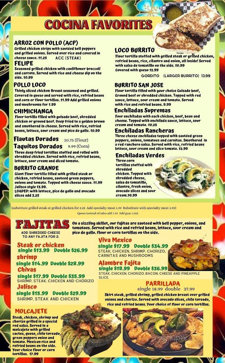 Garcia's Taqueria Sports Grill - Gallatin, TN menu_pic