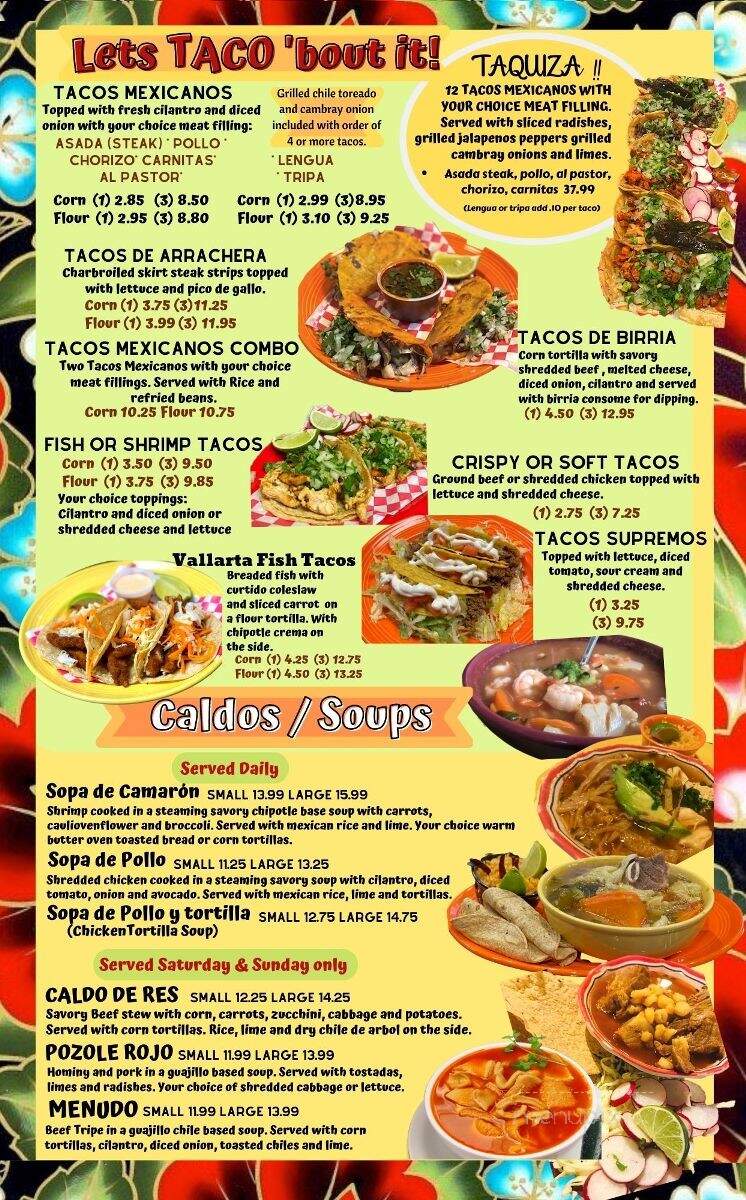 Garcia's Taqueria Sports Grill - Gallatin, TN menu_pic