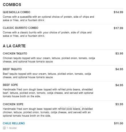 Off the 46 Mexican Bar & Grill - Paso Robles, CA menu_pic