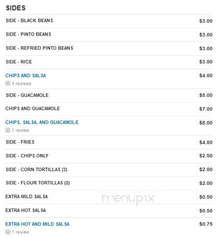 Off the 46 Mexican Bar & Grill - Paso Robles, CA menu_pic
