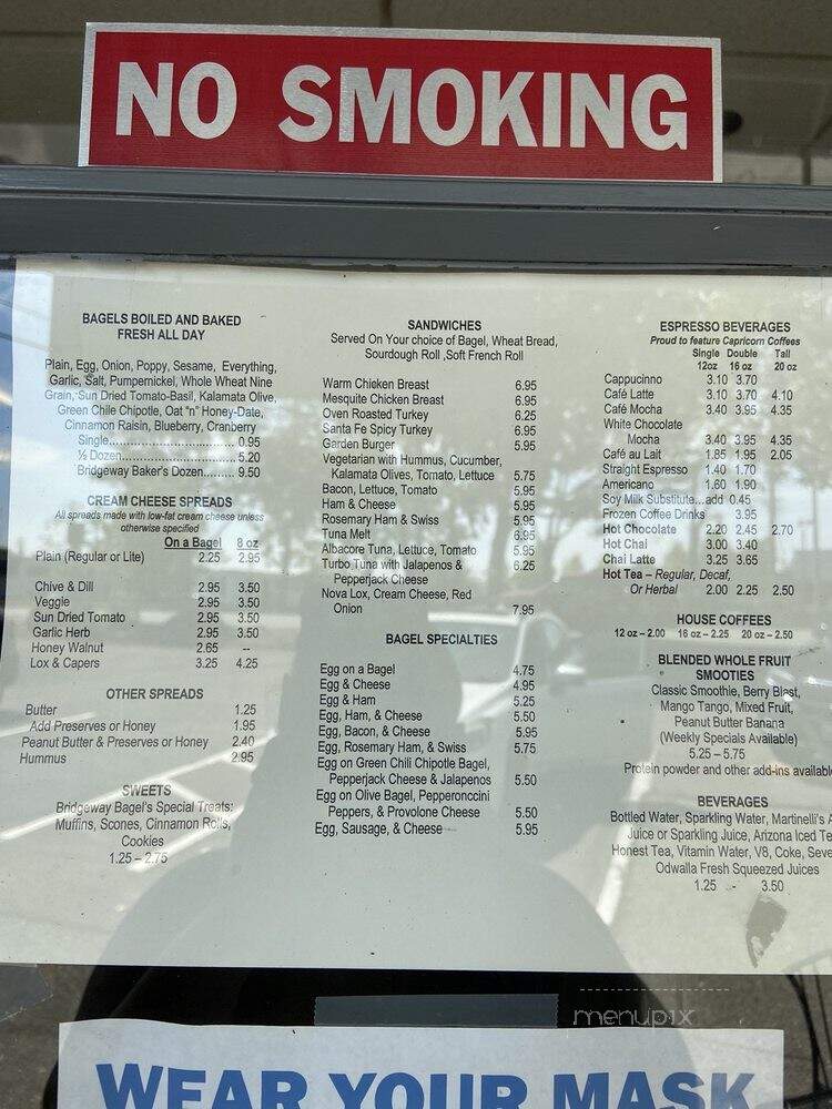 Bridgeway Bagel - Sausalito, CA menu_pic