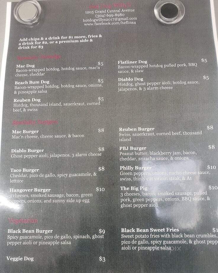 Hot Dog Willy's - Parkersburg, WV menu_pic