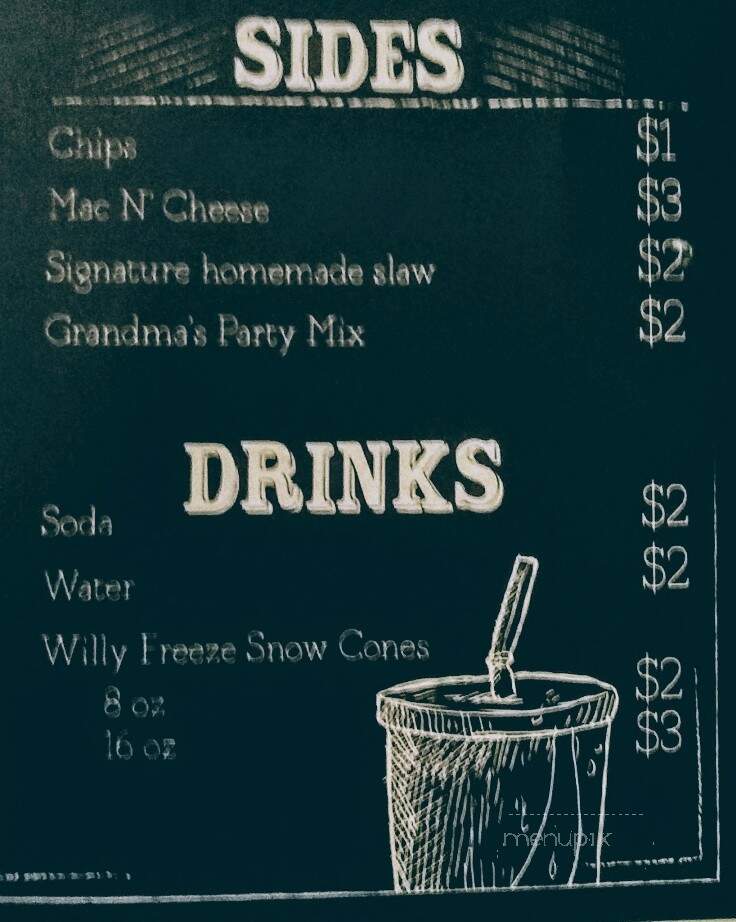 Hot Dog Willy's - Parkersburg, WV menu_pic