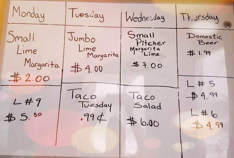 Senor Barrigas - Hamilton, MO menu_pic