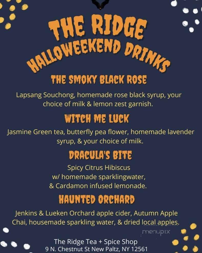The Ridge Tea & Spice Shop - New Paltz, NY menu_pic