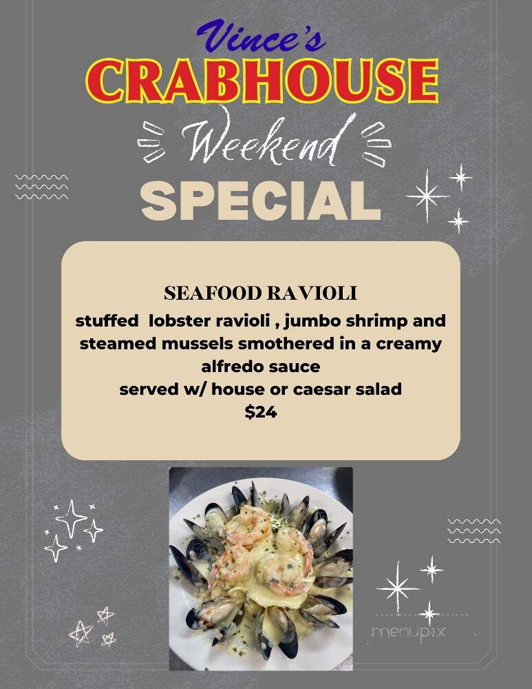Vinces Crab House & Restaurant - Fallston, MD menu_pic