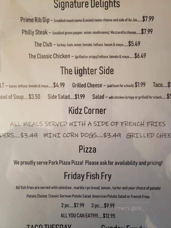 Topper's Tap - Beaver Dam, WI menu_pic