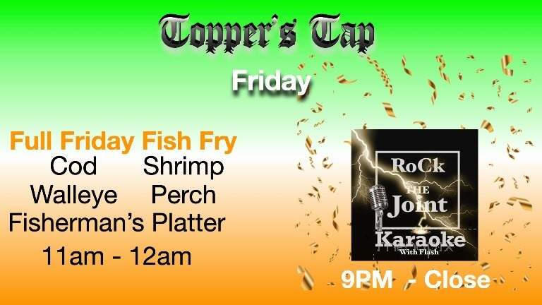 Topper's Tap - Beaver Dam, WI menu_pic
