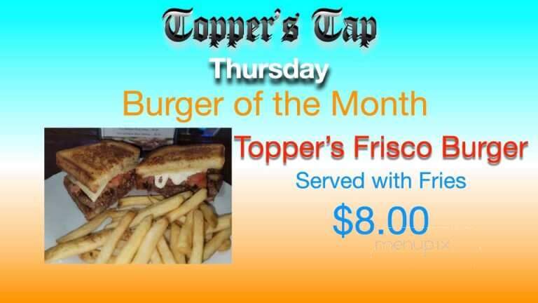Topper's Tap - Beaver Dam, WI menu_pic