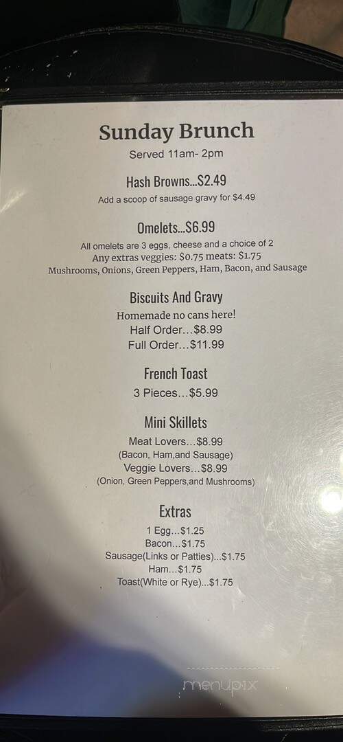 Topper's Tap - Beaver Dam, WI menu_pic