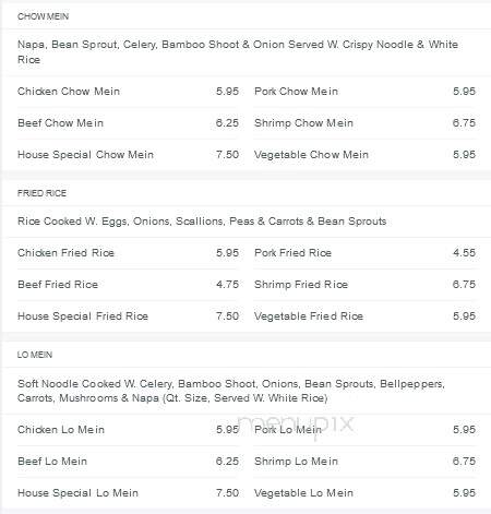 King Buffet Restaurant - Conneaut, OH menu_pic