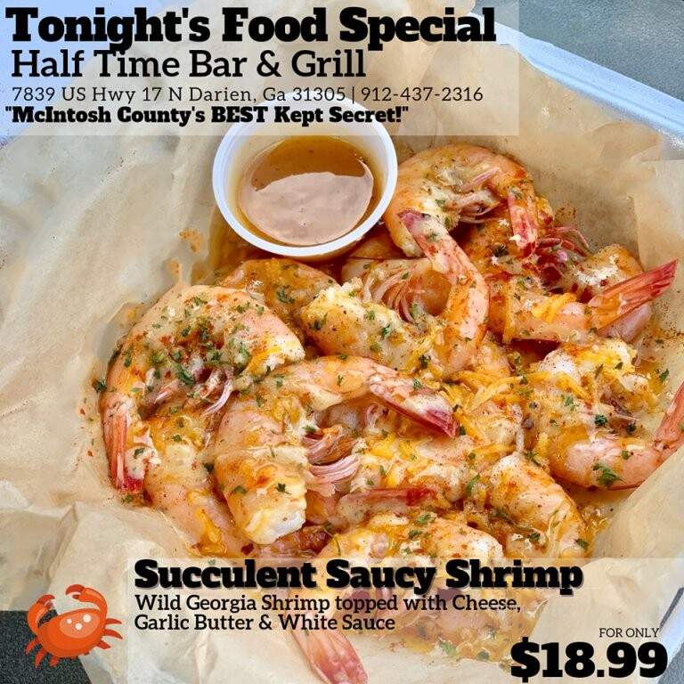 Half Time Sports Bar & Grill - Darien, GA menu_pic