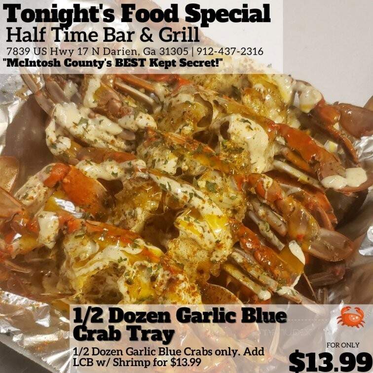 Half Time Sports Bar & Grill - Darien, GA menu_pic