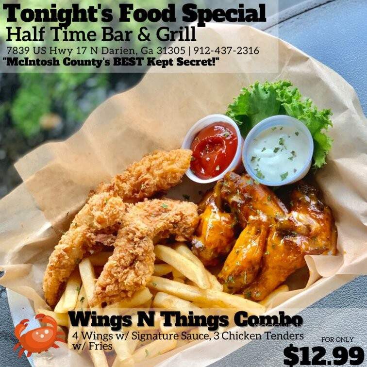 Half Time Sports Bar & Grill - Darien, GA menu_pic