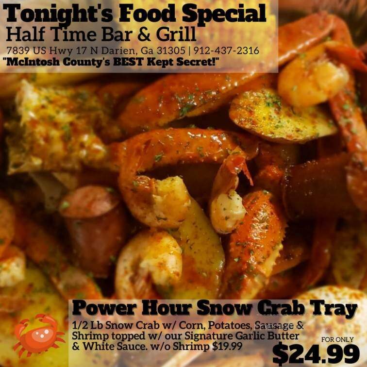 Half Time Sports Bar & Grill - Darien, GA menu_pic