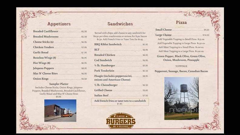 Cabery Bar & Grill - Cabery, IL menu_pic