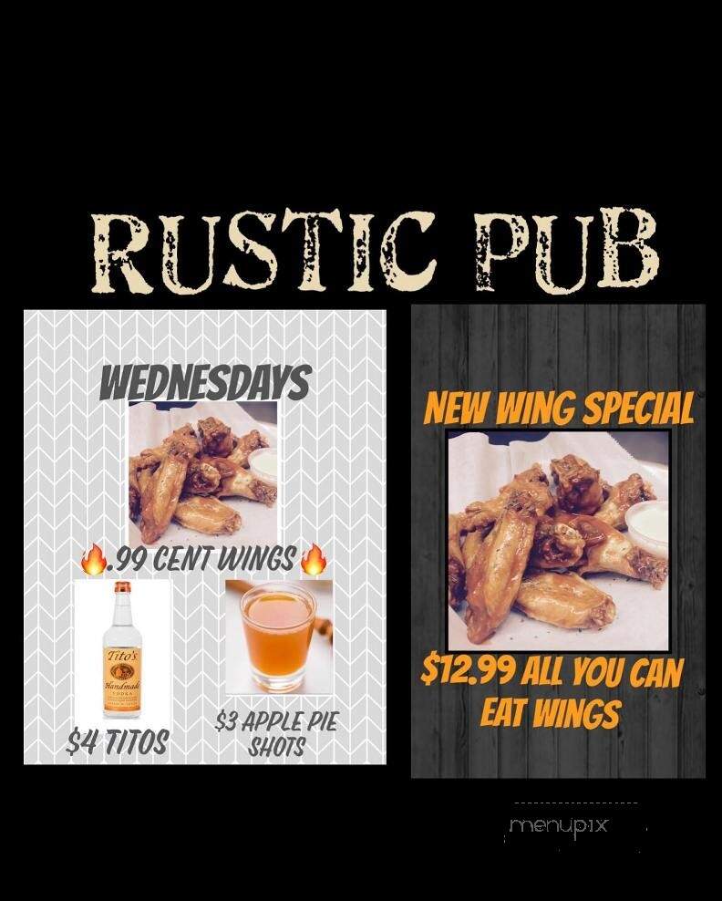 The Rustic Pub - Delavan, WI menu_pic