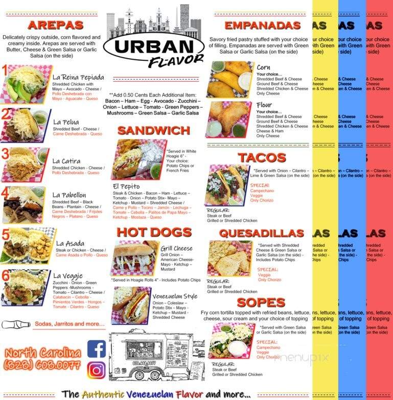 Urban Flavor - Newton, NC menu_pic