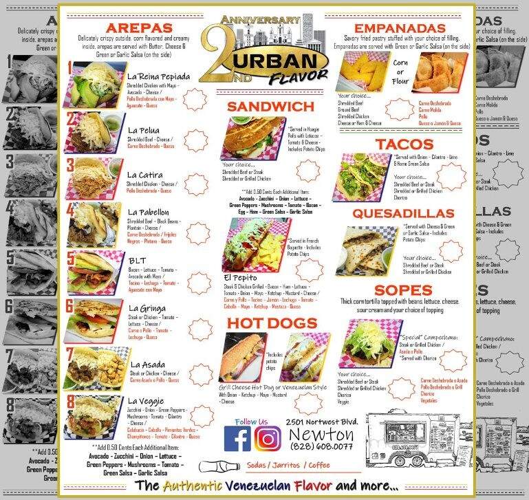Urban Flavor - Newton, NC menu_pic