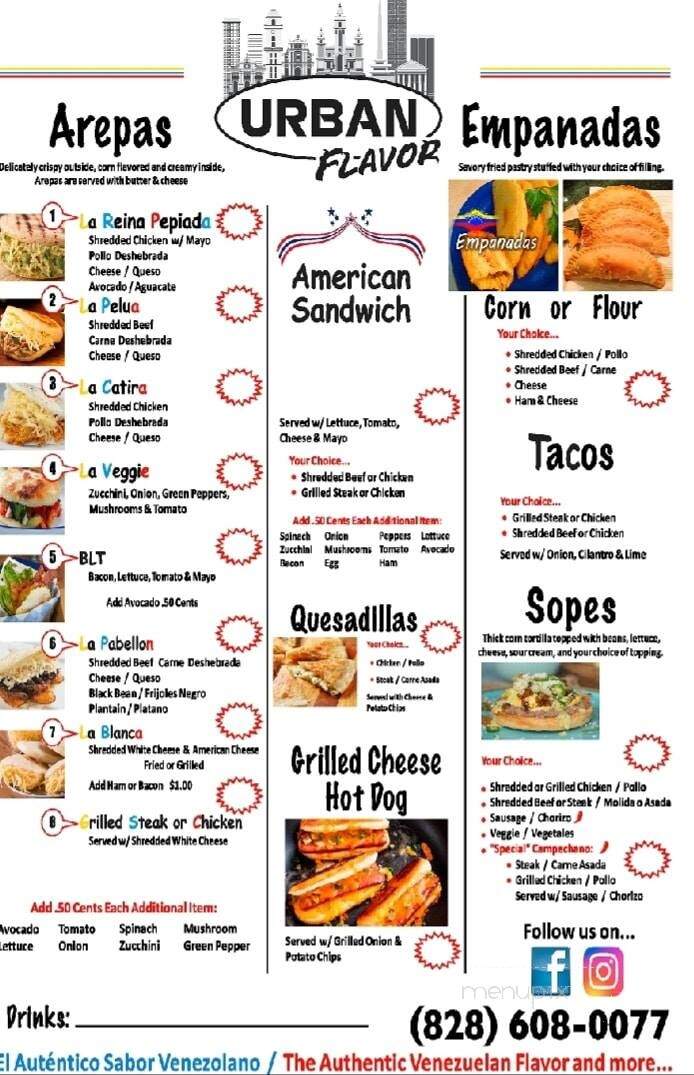 Urban Flavor - Newton, NC menu_pic