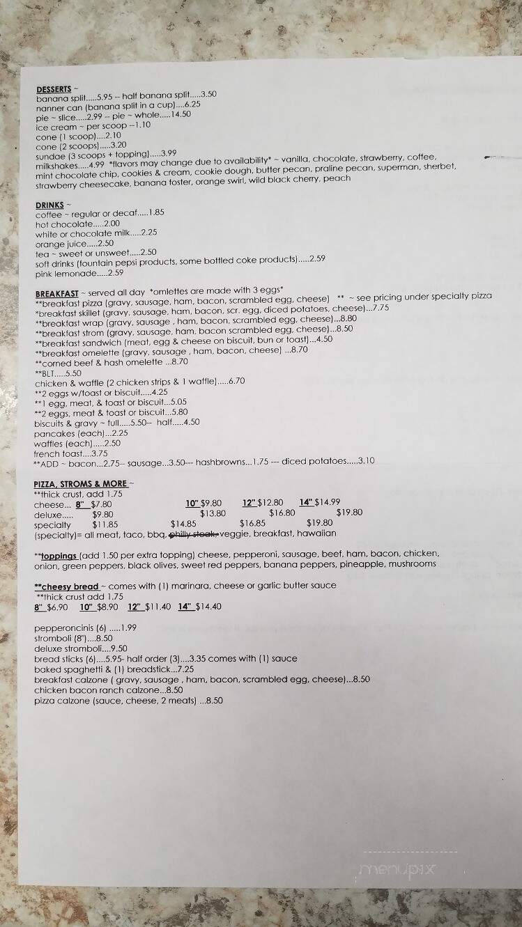 Mom's Diner - Oakland City, IN menu_pic