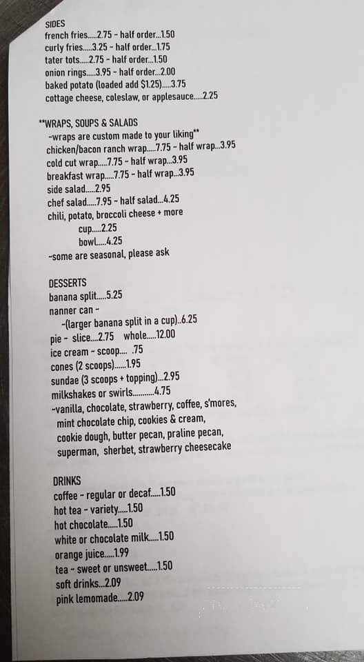 Mom's Diner - Oakland City, IN menu_pic