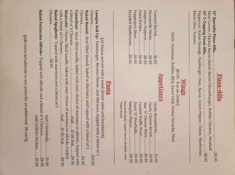 Trax Pizza Company - Winfield, MO menu_pic