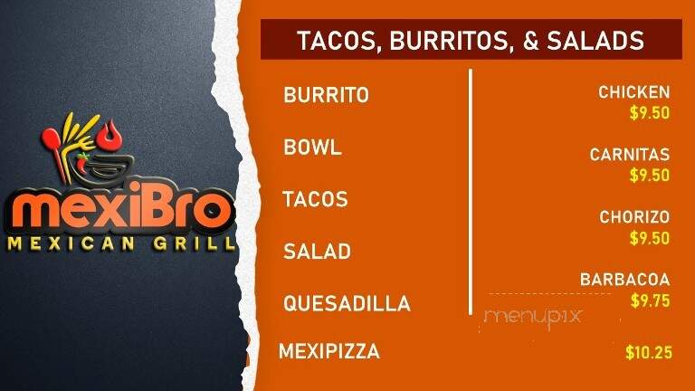 MexiBro Mexican Grill - Clinton, IA menu_pic