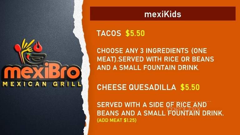 MexiBro Mexican Grill - Clinton, IA menu_pic