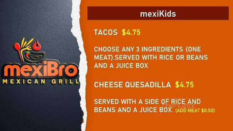 MexiBro Mexican Grill - Clinton, IA menu_pic