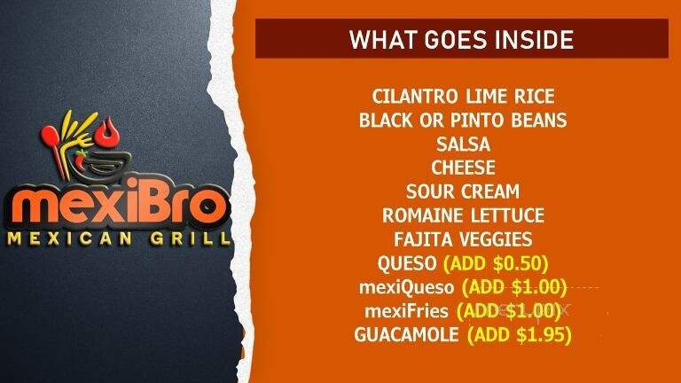 MexiBro Mexican Grill - Clinton, IA menu_pic