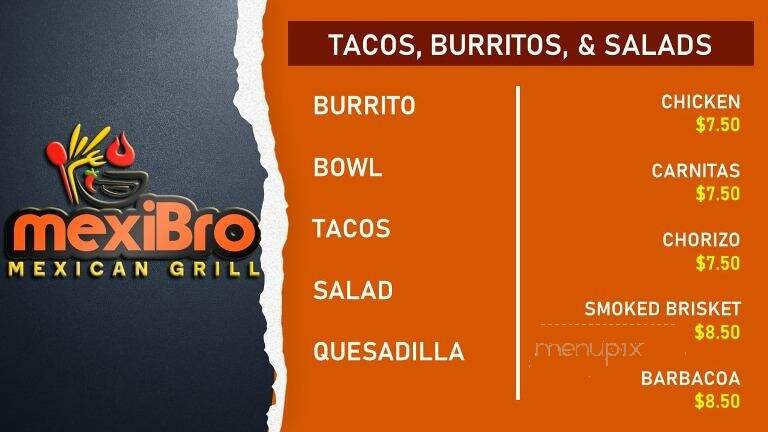 MexiBro Mexican Grill - Clinton, IA menu_pic