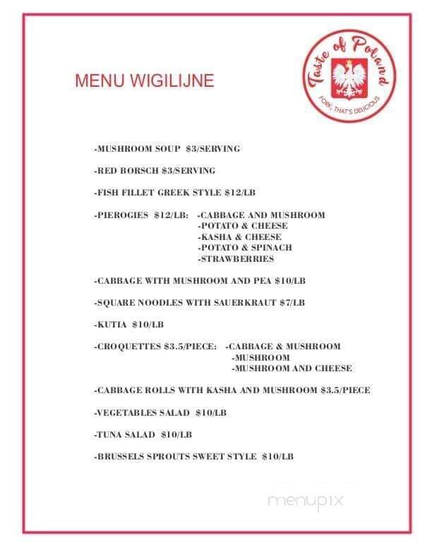 Taste of Poland Food Truck - Sarasota, FL menu_pic