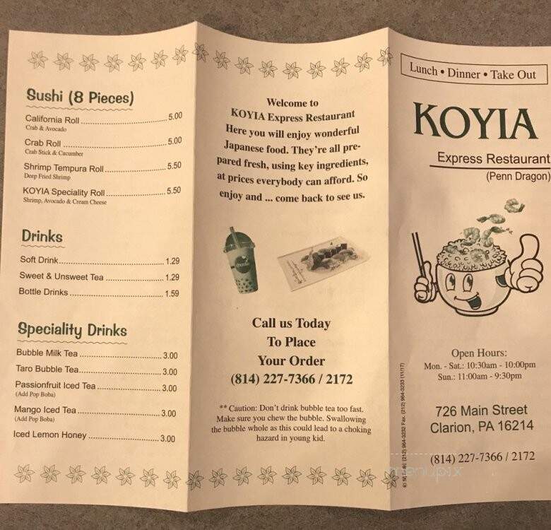 Koyia - Clarion, PA