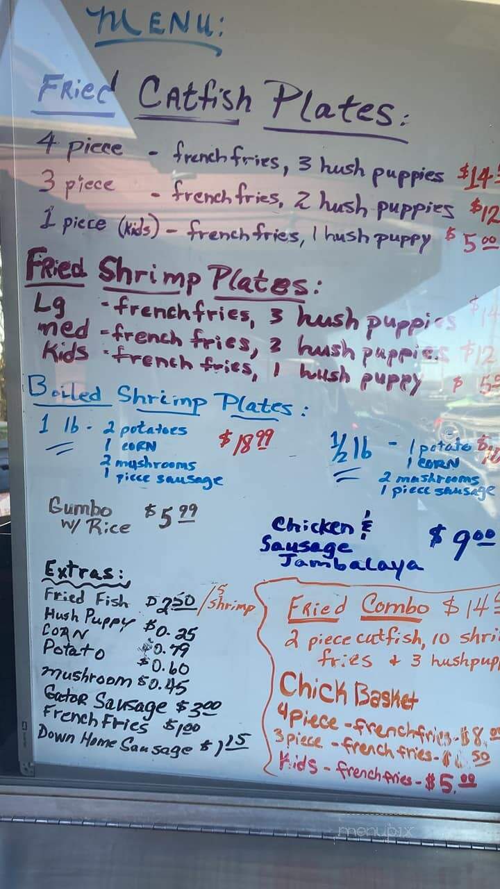 B & D Seafood - Benton, LA menu_pic